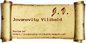 Jovanovity Vilibald névjegykártya